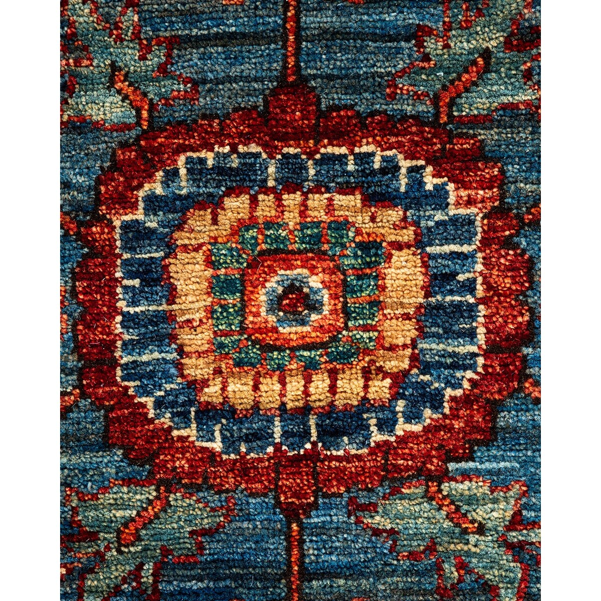 One of a Kind Hand Knotted Traditional Tribal Traditional Area Rug - 7' 0" X 5' 0"