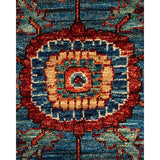 One of a Kind Hand Knotted Traditional Tribal Traditional Area Rug - 7' 0" X 5' 0"