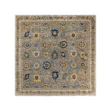 One of a Kind Hand Knotted Traditional Tribal Traditional Area Rug - 8' 4" X 8' 4"