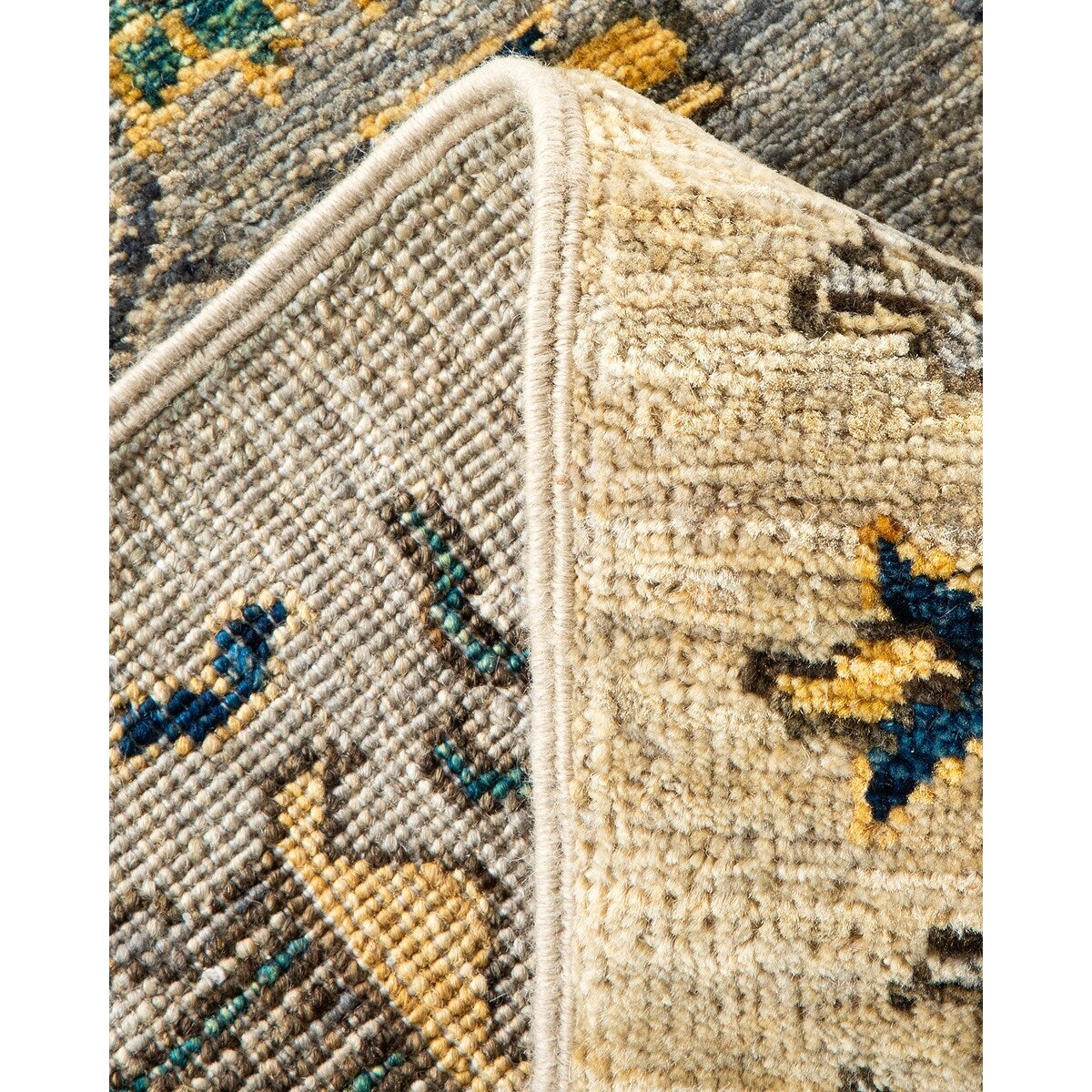 One of a Kind Hand Knotted Traditional Tribal Traditional Area Rug - 8' 4" X 8' 4"