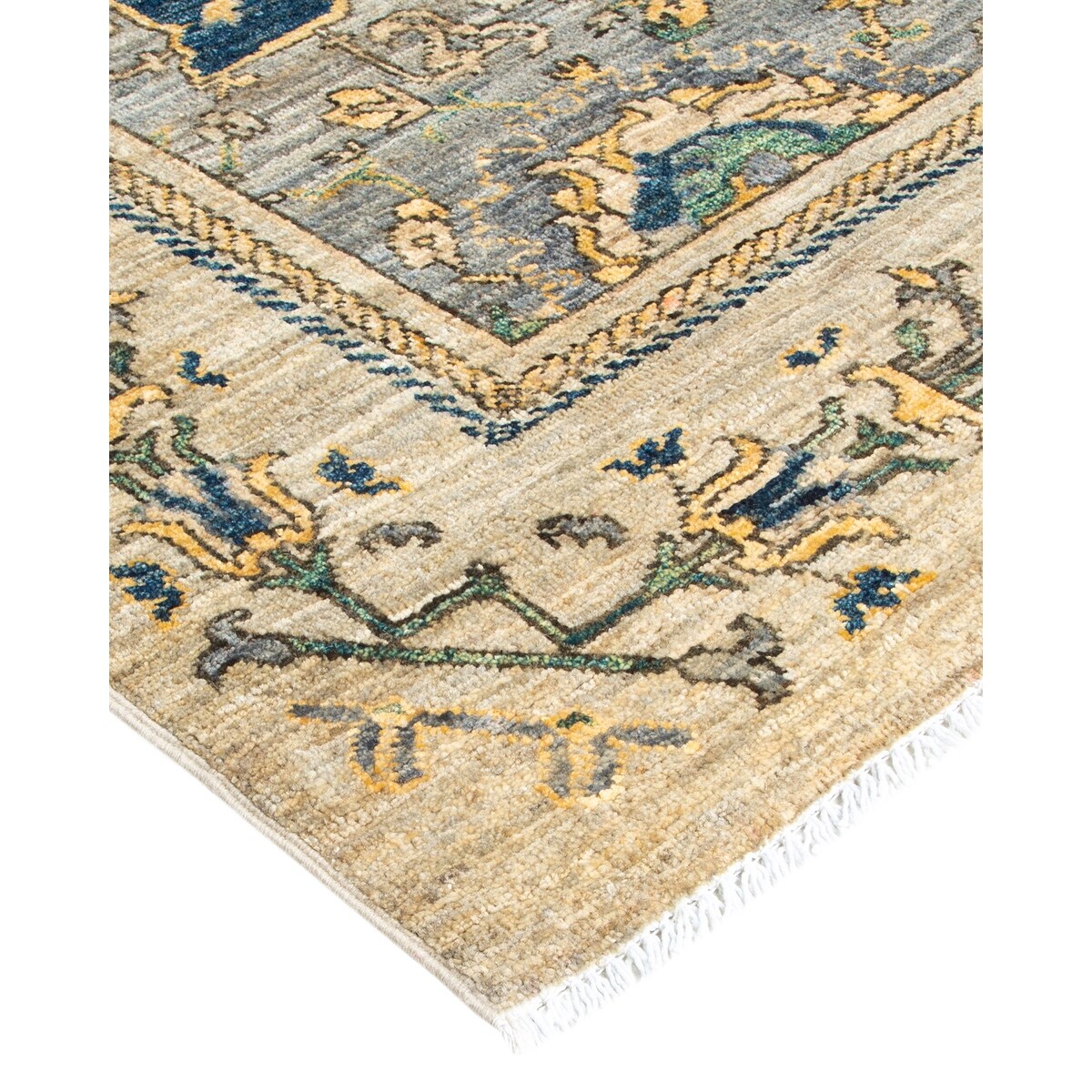 One of a Kind Hand Knotted Traditional Tribal Traditional Area Rug - 8' 4" X 8' 4"