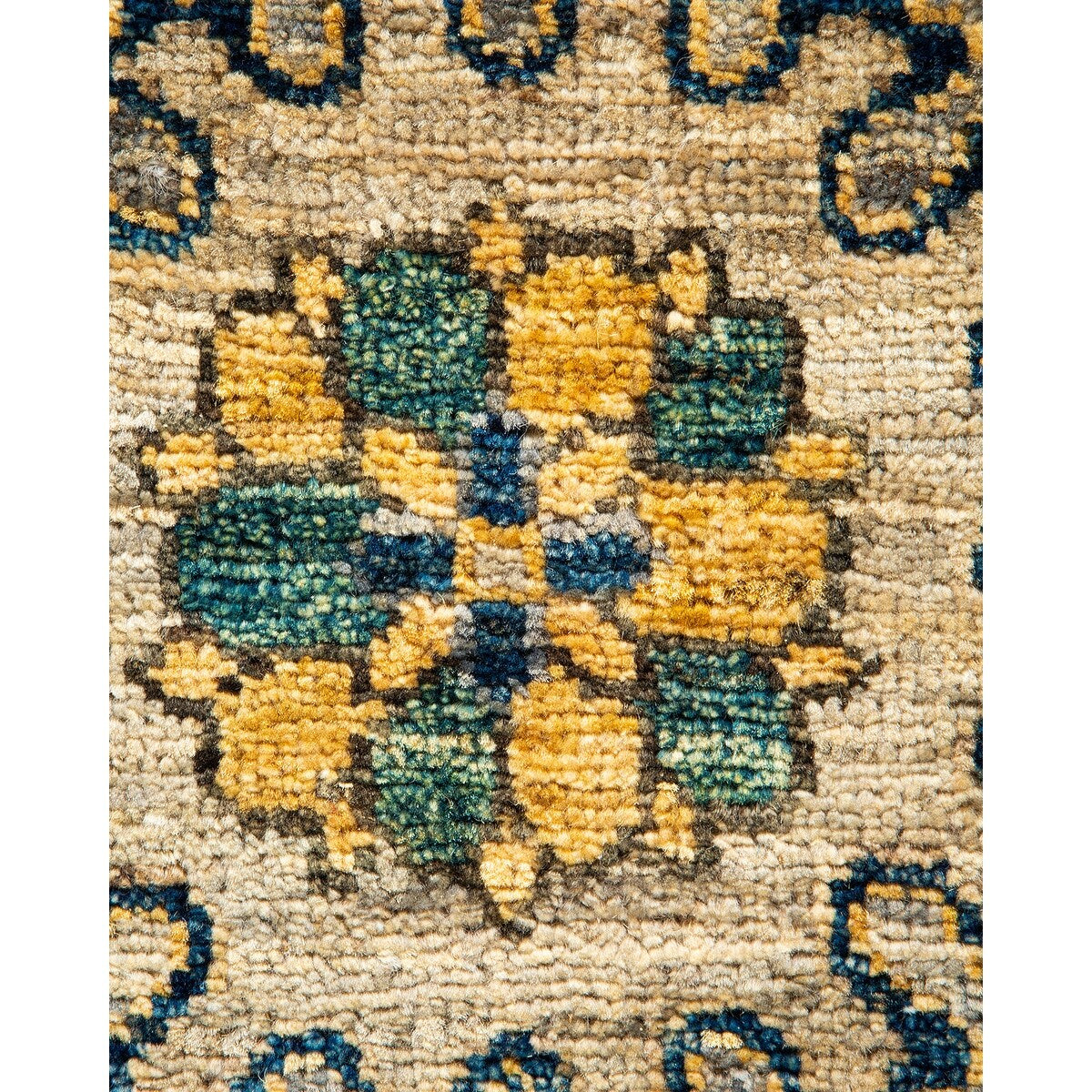 One of a Kind Hand Knotted Traditional Tribal Traditional Area Rug - 8' 4" X 8' 4"