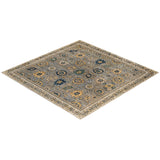 One of a Kind Hand Knotted Traditional Tribal Traditional Area Rug - 8' 4" X 8' 4"