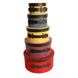 Wald Imports Colored Paperboard Stacking Boxes (Set of 5)