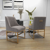 SEYNAR Contempoary Velvet Dining Chair with Metal Frame Legs, set of 4