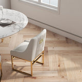 SEYNAR Contempoary Velvet Dining Chair with Metal Frame Legs, set of 4