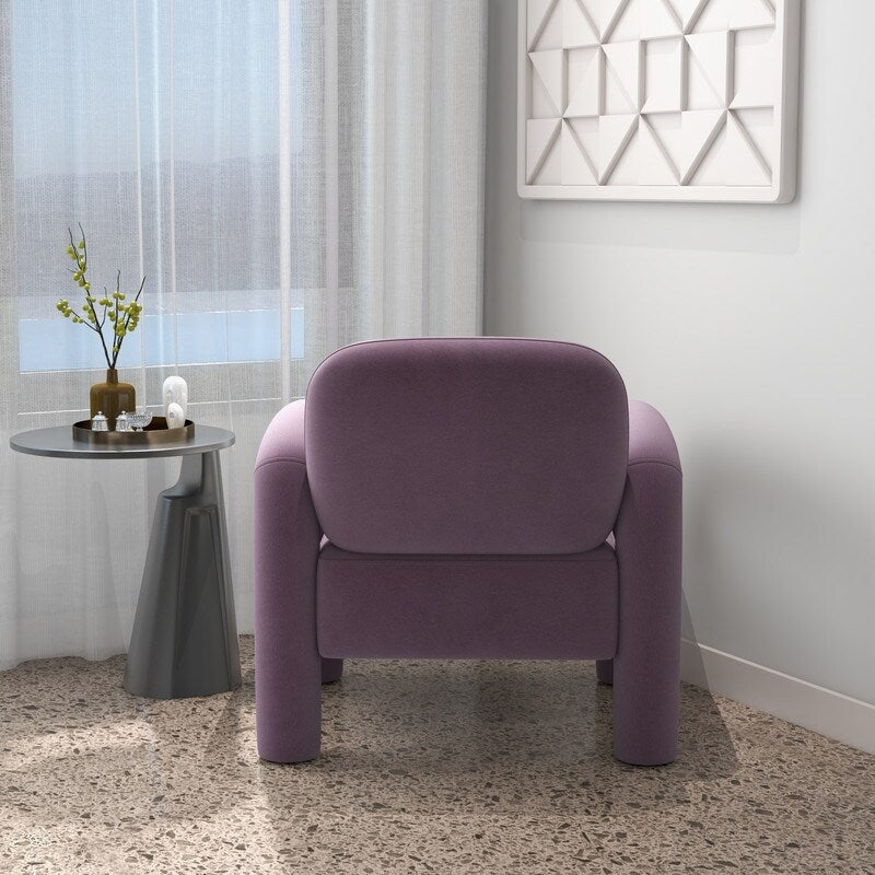 SEYNAR Mid-Century Modern Velvet Upholstered Accent Chair for Living Room