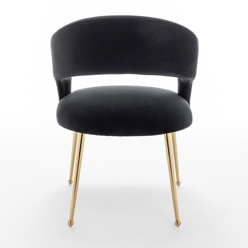 SEYNAR Mid Century Modern Velvet Upolstered Open-Back Dining Chair Set of 6