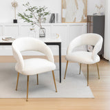 SEYNAR Mid Century Modern Velvet Upolstered Open-Back Dining Chair Set of 6