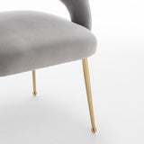 SEYNAR Mid Century Modern Velvet Upolstered Open-Back Dining Chair Set of 6