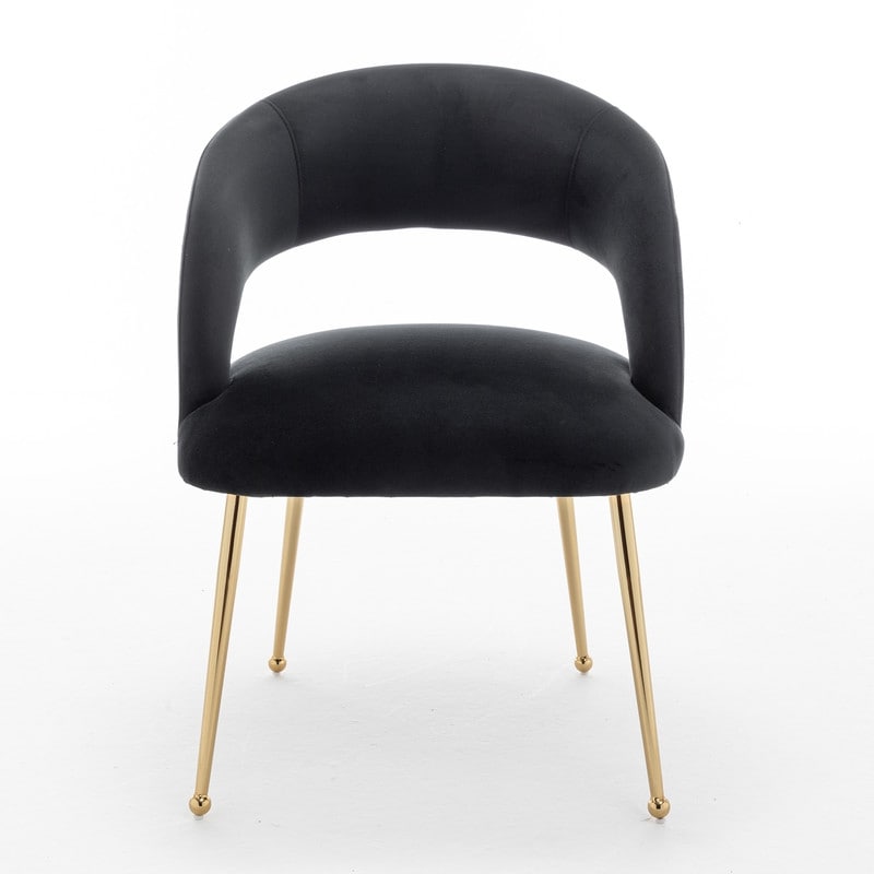 SEYNAR Mid Century Modern Velvet Upolstered Open-Back Dining Chair Set of 6