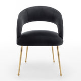 SEYNAR Mid Century Modern Velvet Upolstered Open-Back Dining Chair Set of 6