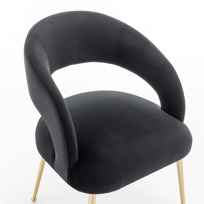 SEYNAR Mid Century Modern Velvet Upolstered Open-Back Dining Chair Set of 6