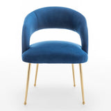SEYNAR Mid Century Modern Velvet Upolstered Open-Back Dining Chair Set of 6