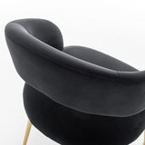 SEYNAR Mid Century Modern Velvet Upolstered Open-Back Dining Chair Set of 6