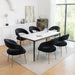 SEYNAR Mid Century Modern Velvet Upolstered Open-Back Dining Chair Set of 6