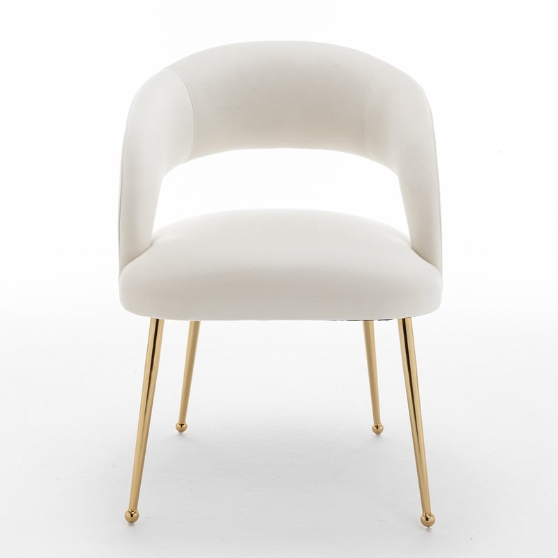 SEYNAR Mid Century Modern Velvet Upolstered Open-Back Dining Chair Set of 6