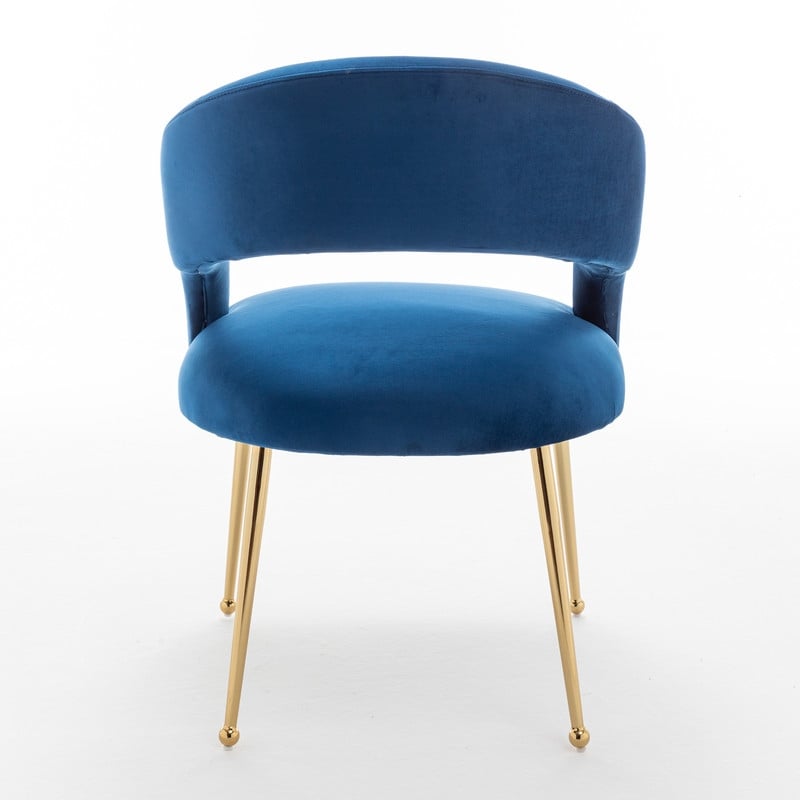 SEYNAR Mid Century Modern Velvet Upolstered Open-Back Dining Chair Set of 6