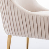 SEYNAR Mid Century Velvet Accent Dining Chair Set of 2 with Rear Handle