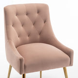 SEYNAR Modern Dining Chairs Set of 6, Velvet Accent Chair Tufted Back Armless Chair with Back Pull
