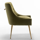 SEYNAR Modern Dining Chairs Set of 6, Velvet Accent Chair Tufted Back Armless Chair with Back Pull