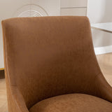 SEYNAR Modern Glam Boucle Pleated Velvet Dining Chair or Vanity Chair Set of 2 with Rear Handle