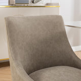 SEYNAR Modern Glam PU Leather Dining Chair or Vanity Chair Set of 2 with Rear Handle