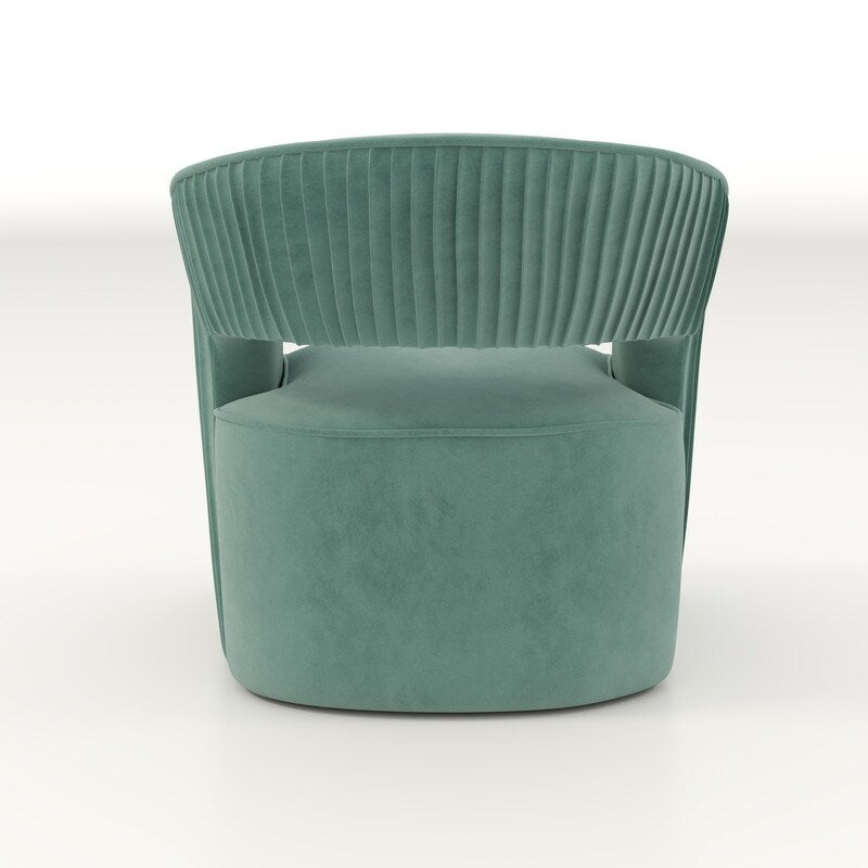 SEYNAR Modern Glam Velvet 360 Degree Swivel Open-Back Accent Armchair Set of 2