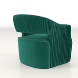 SEYNAR Modern Glam Velvet 360 Degree Swivel Open-Back Accent Armchair Set of 2