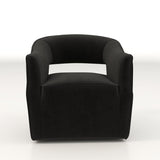 SEYNAR Modern Glam Velvet 360 Degree Swivel Open-Back Accent Armchair Set of 2