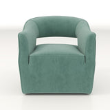 SEYNAR Modern Glam Velvet 360 Degree Swivel Open-Back Accent Armchair Set of 2