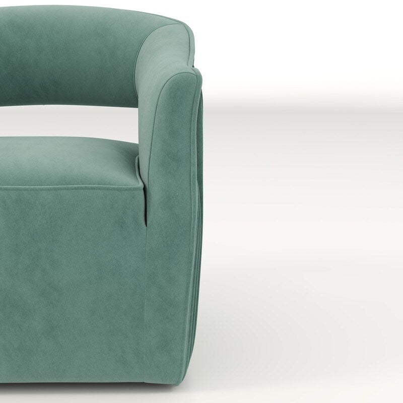 SEYNAR Modern Glam Velvet 360 Degree Swivel Open-Back Accent Armchair Set of 2