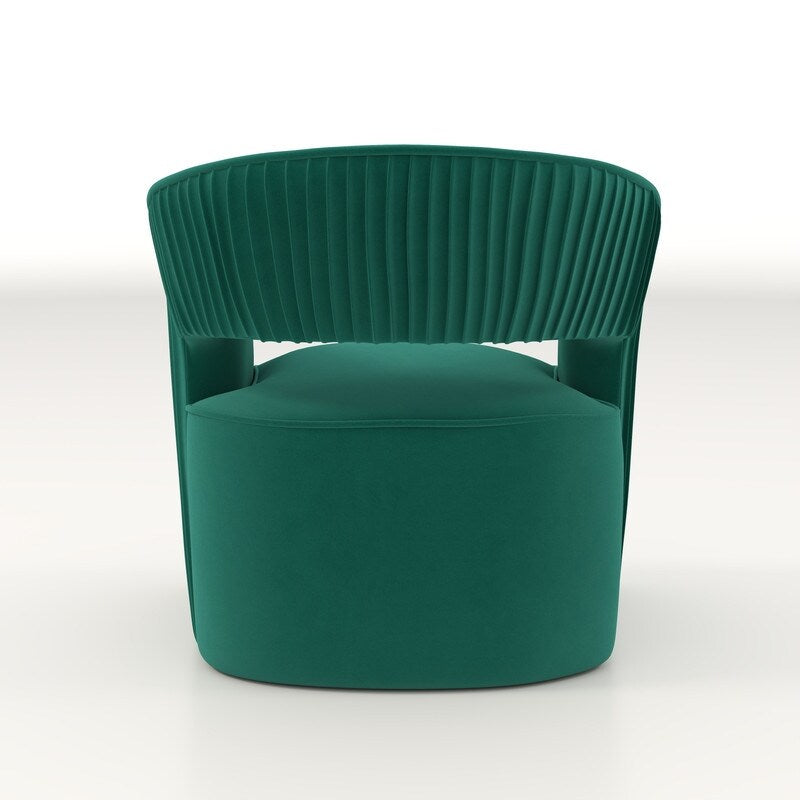 SEYNAR Modern Glam Velvet 360 Degree Swivel Open-Back Accent Armchair Set of 2