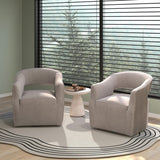 SEYNAR Modern Glam Velvet 360 Degree Swivel Open-Back Accent Armchair Set of 2