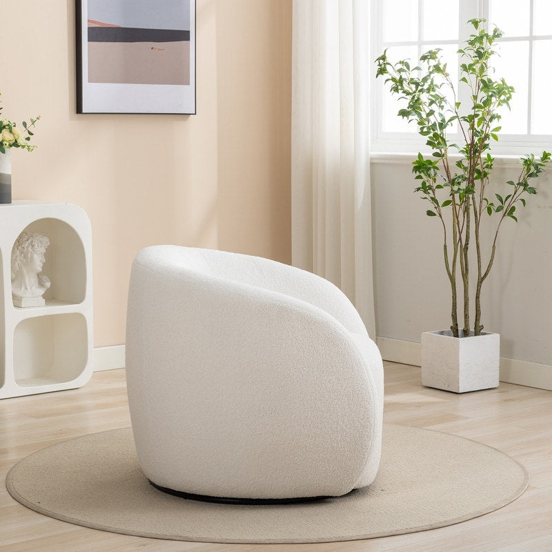 SEYNAR Modern Glam Upholstered 360 Degree Swivel Accent Armchair