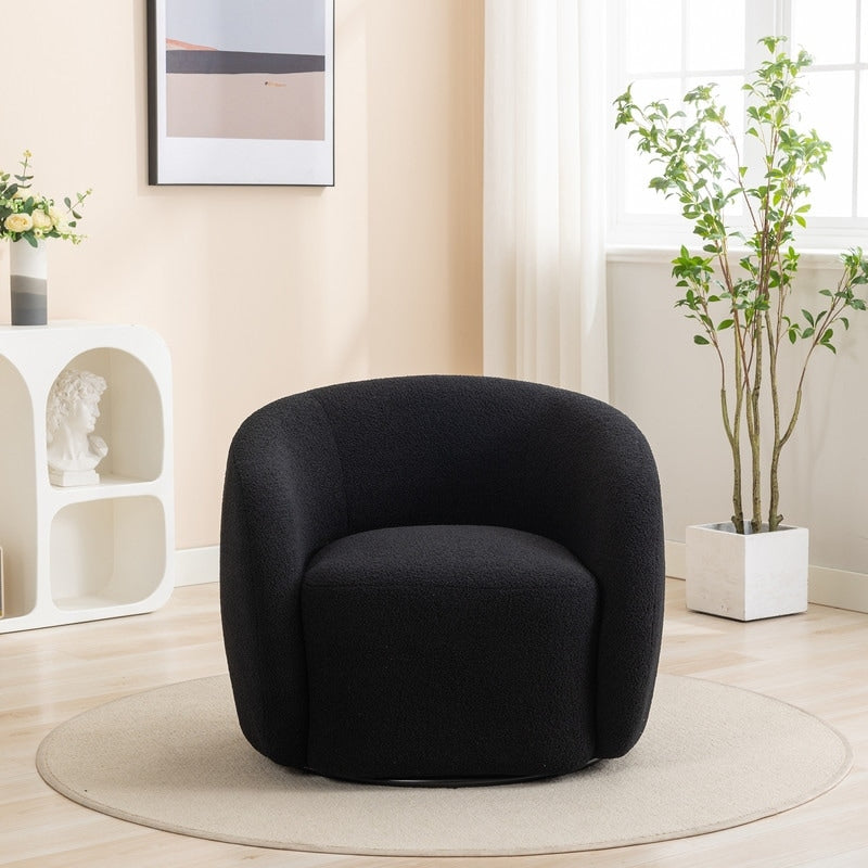 SEYNAR Modern Glam Upholstered 360 Degree Swivel Accent Armchair