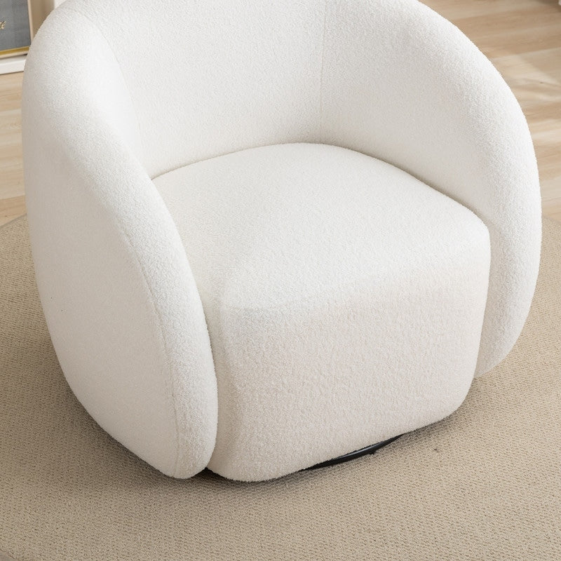 SEYNAR Modern Glam Upholstered 360 Degree Swivel Accent Armchair