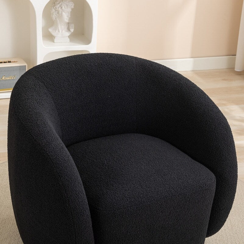 SEYNAR Modern Glam Upholstered 360 Degree Swivel Accent Armchair