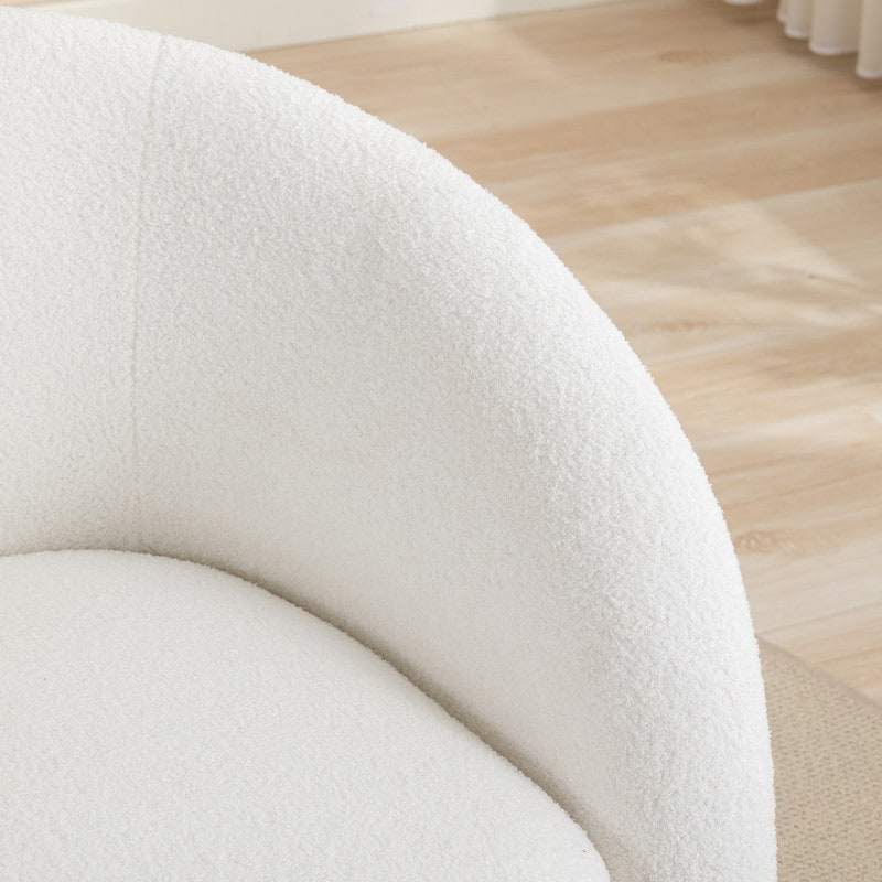 SEYNAR Modern Glam Upholstered 360 Degree Swivel Accent Armchair