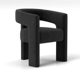 SEYNAR Modern Glam Velvet Upholstered Dining Chair, Open-Back Accent Chair Set of 6