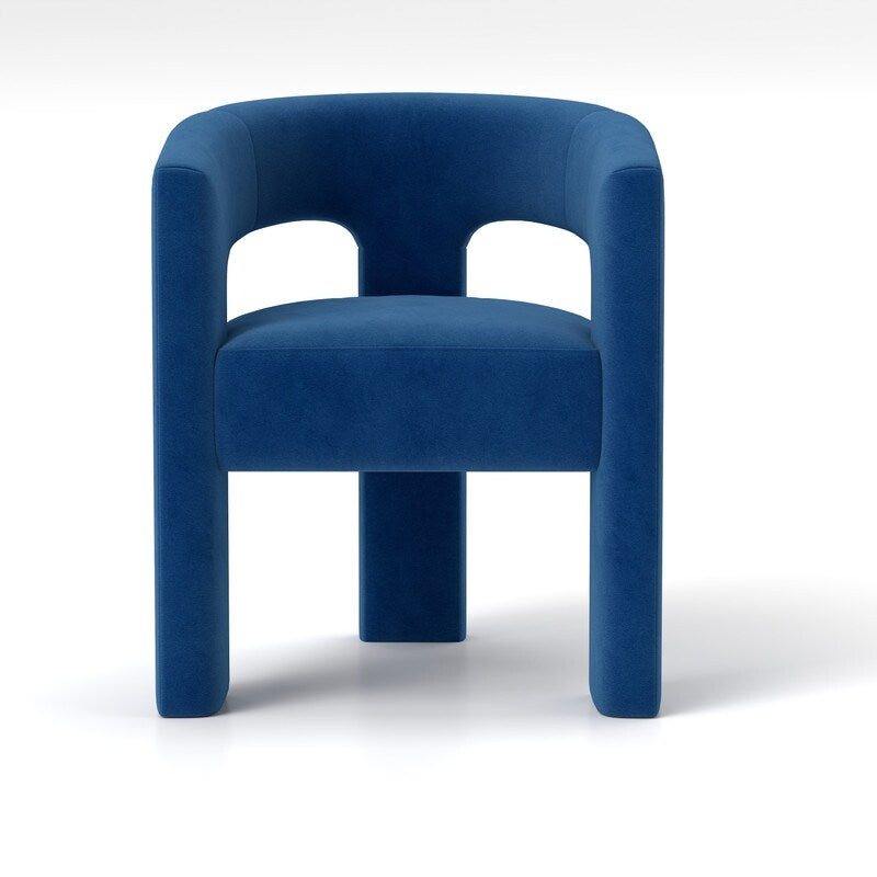 SEYNAR Modern Glam Velvet Upholstered Dining Chair, Open-Back Accent Chair Set of 6