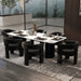 SEYNAR Modern Glam Velvet Upholstered Dining Chair, Open-Back Accent Chair Set of 6