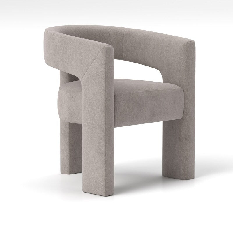 SEYNAR Modern Glam Velvet Upholstered Dining Chair, Open-Back Accent Chair Set of 6