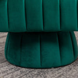 SEYNAR Modern Glam Velvet Upholstered Round 360 Degree Swivel Accent Barrel Chair Set of 2