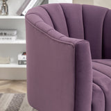 SEYNAR Modern Glam Velvet Upholstered Round 360 Degree Swivel Accent Barrel Chair Set of 2