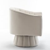 SEYNAR Modern Glam Velvet Upholstered Round 360 Degree Swivel Accent Barrel Chair Set of 2