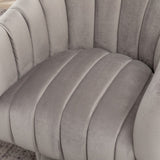SEYNAR Modern Glam Velvet Upholstered Round 360 Degree Swivel Accent Barrel Chair Set of 2