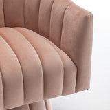 SEYNAR Modern Glam Velvet Upholstered Round 360 Degree Swivel Accent Barrel Chair Set of 2