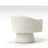 SEYNAR Modern Glam Velvet Upholstered Round Swivel Accent Arm Barrel Chair for Living Room Set of 2