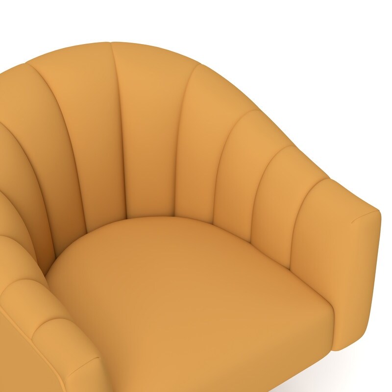 SEYNAR Modern Glam Velvet Upholstered Round Swivel Accent Arm Barrel Chair for Living Room Set of 2